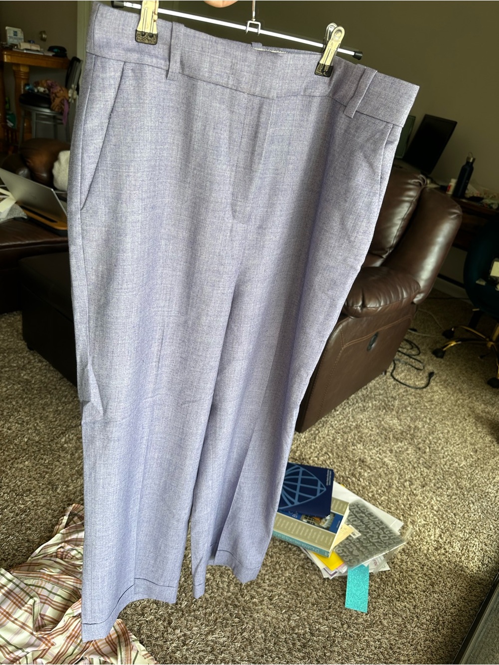 J. Crew Lavender Straight-Leg Dress Trousers